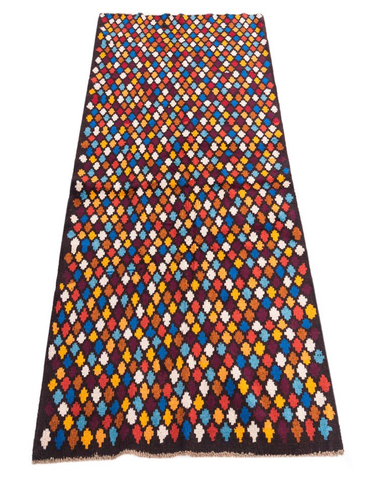 Detail image of  4' x 5' 10  Hand Knotted Balouch Wool Rug