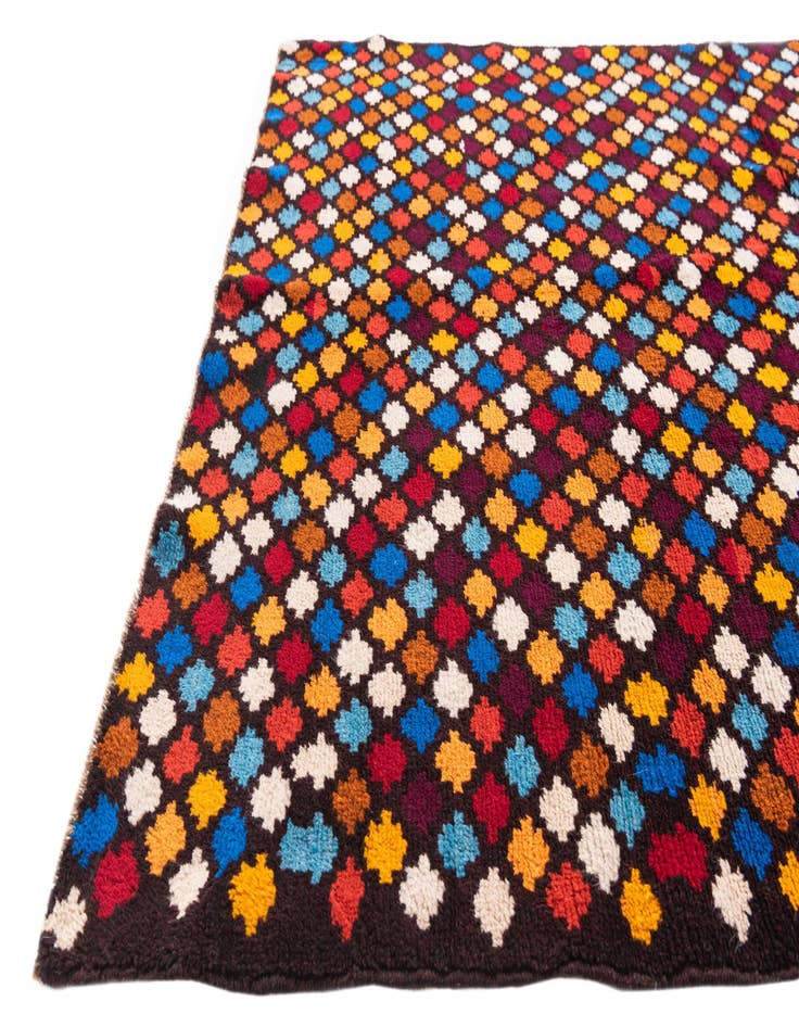 Detail image of  4' x 5' 10  Hand Knotted Balouch Wool Rug