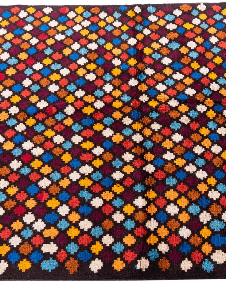 Detail image of  4' x 5' 10  Hand Knotted Balouch Wool Rug