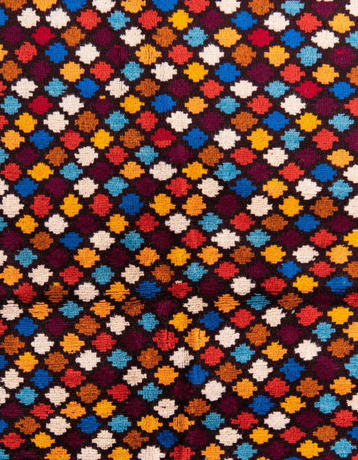 Detail image of  4' x 5' 10  Hand Knotted Balouch Wool Rug