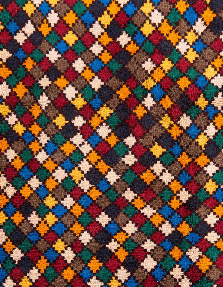 Detail image of  4' x 5' 10  Hand Knotted Balouch Wool Rug