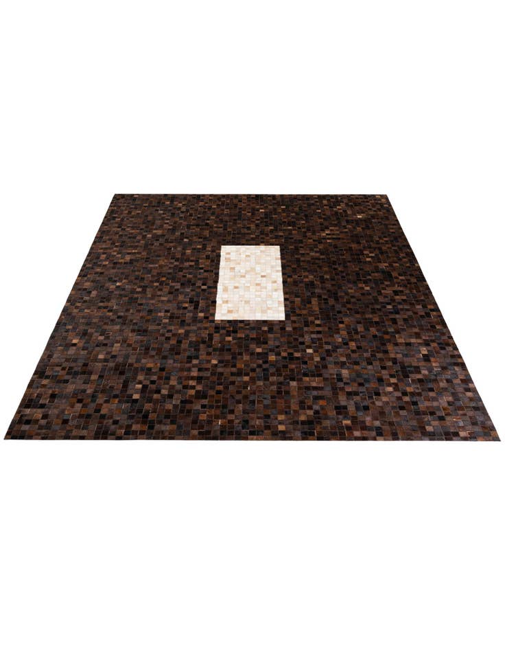 Detail image of  8' 1 x 9' 11 Cowhide & Leather Rug