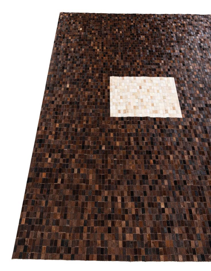 Detail image of  8' 1 x 9' 11 Cowhide & Leather Rug