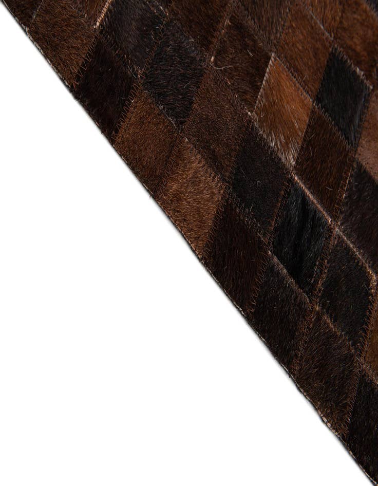 Detail image of  8' 1 x 9' 11 Cowhide & Leather Rug