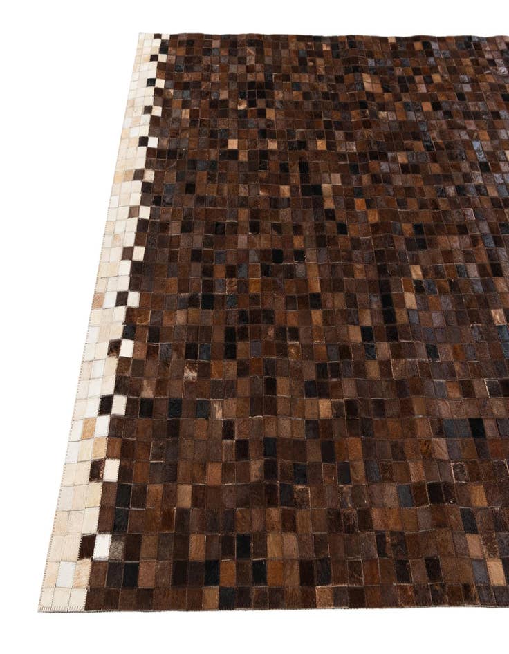 Detail image of  5' x 8' Cowhide & Leather Rug