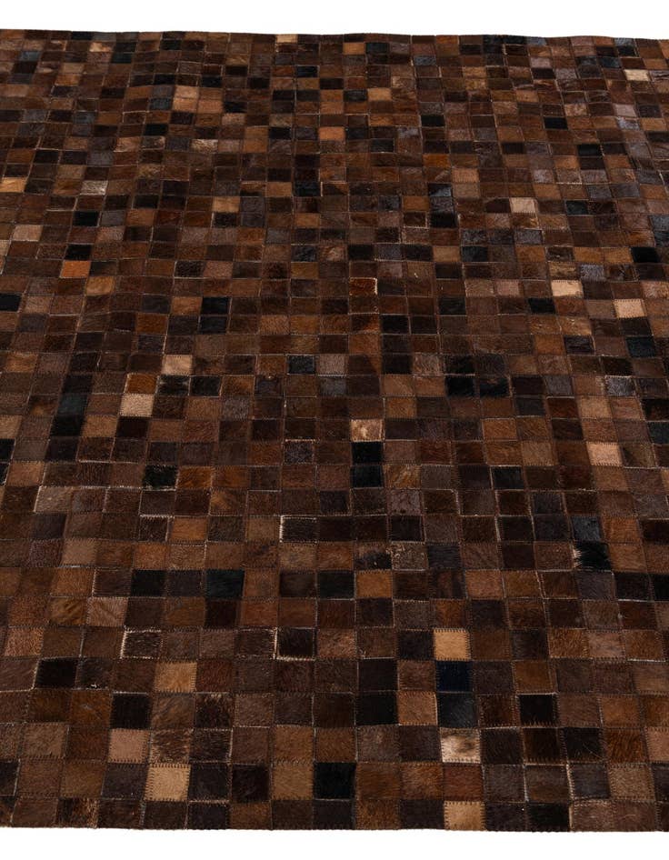 Detail image of  5' x 8' Cowhide & Leather Rug