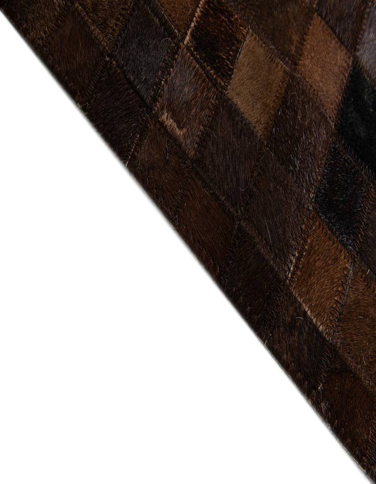 Detail image of  5' x 8' Cowhide & Leather Rug