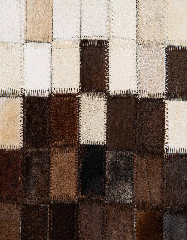Detail image of  5' x 8' Cowhide & Leather Rug