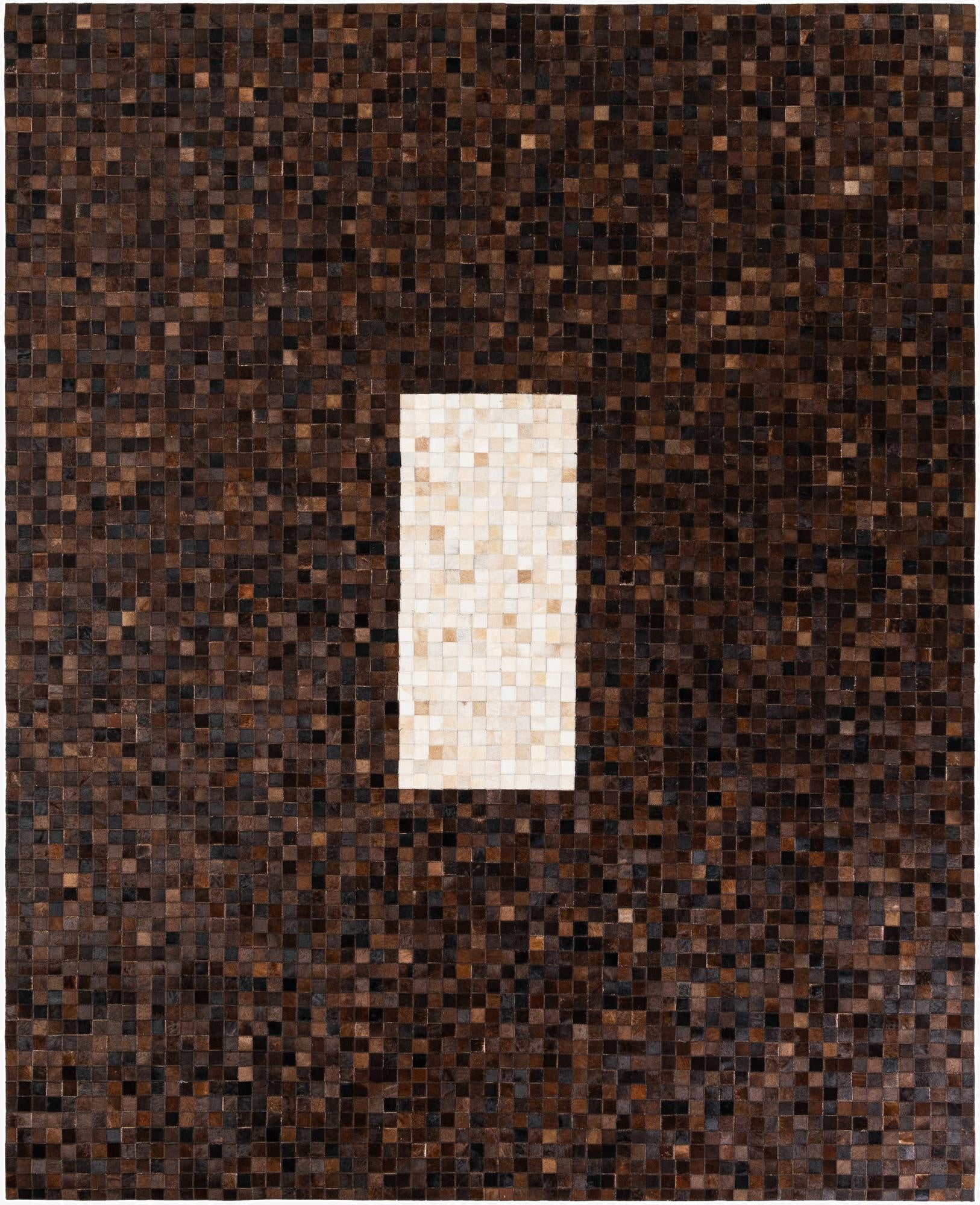  8' 1 x 9' 11 Cowhide & Leather Rug