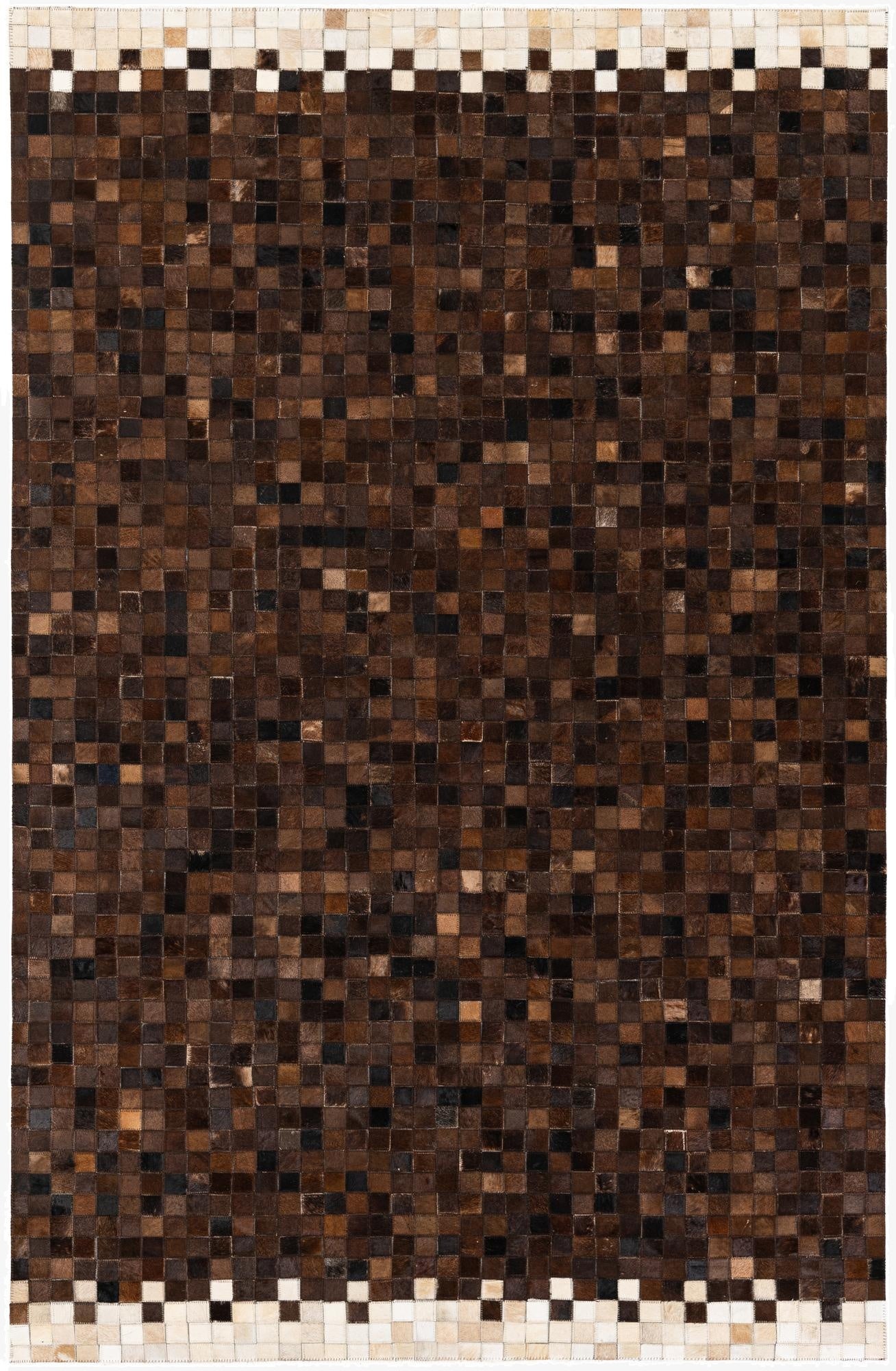  5' x 8' Cowhide & Leather Rug