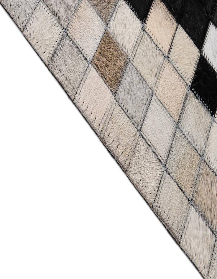 Detail image of  8' 2 x 9' 11 Cowhide - Patchwork Rug
