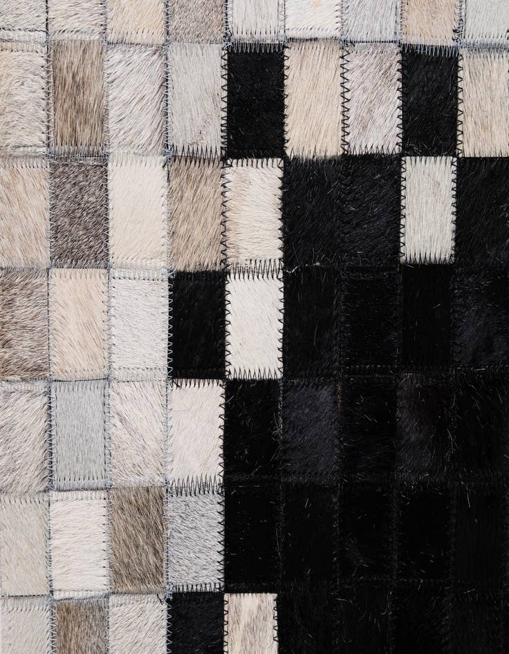 Detail image of  8' 2 x 9' 11 Cowhide - Patchwork Rug
