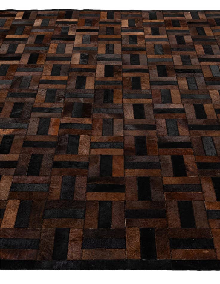 Detail image of  8' 2 x 10' Cowhide - Patchwork Rug