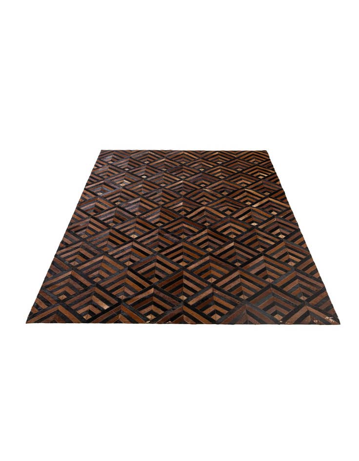 Detail image of  5' 1 x 7' 11 Cowhide - Patchwork Rug