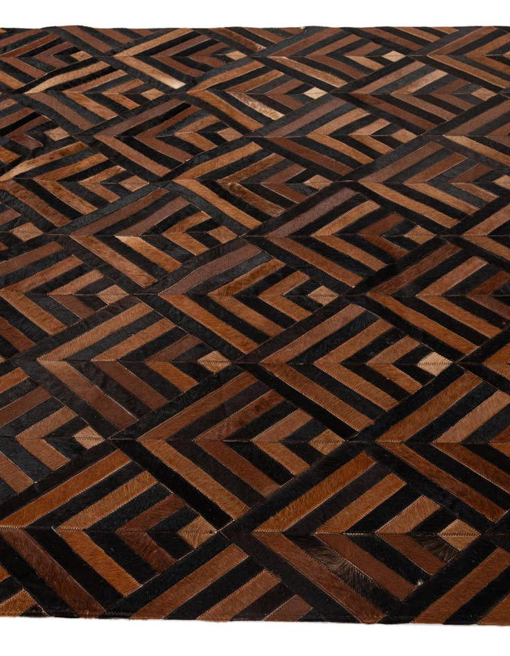Detail image of  5' 1 x 7' 11 Cowhide - Patchwork Rug