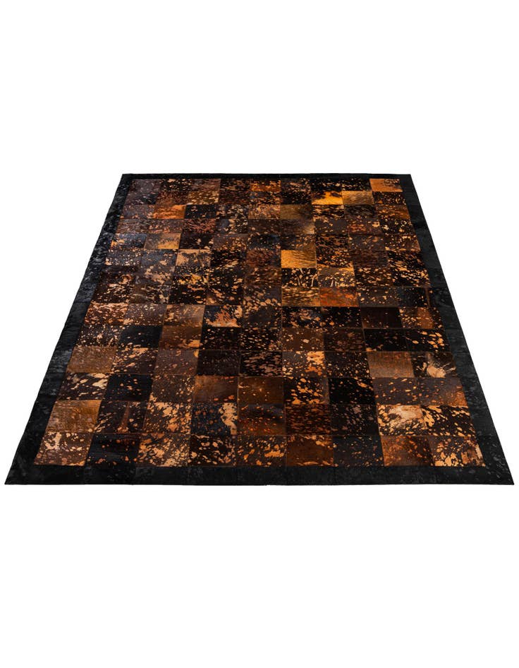 Detail image of  5' 4 x 7' 6 Cowhide - Patchwork Rug