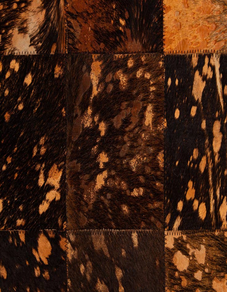 Detail image of  5' 4 x 7' 6 Cowhide - Patchwork Rug