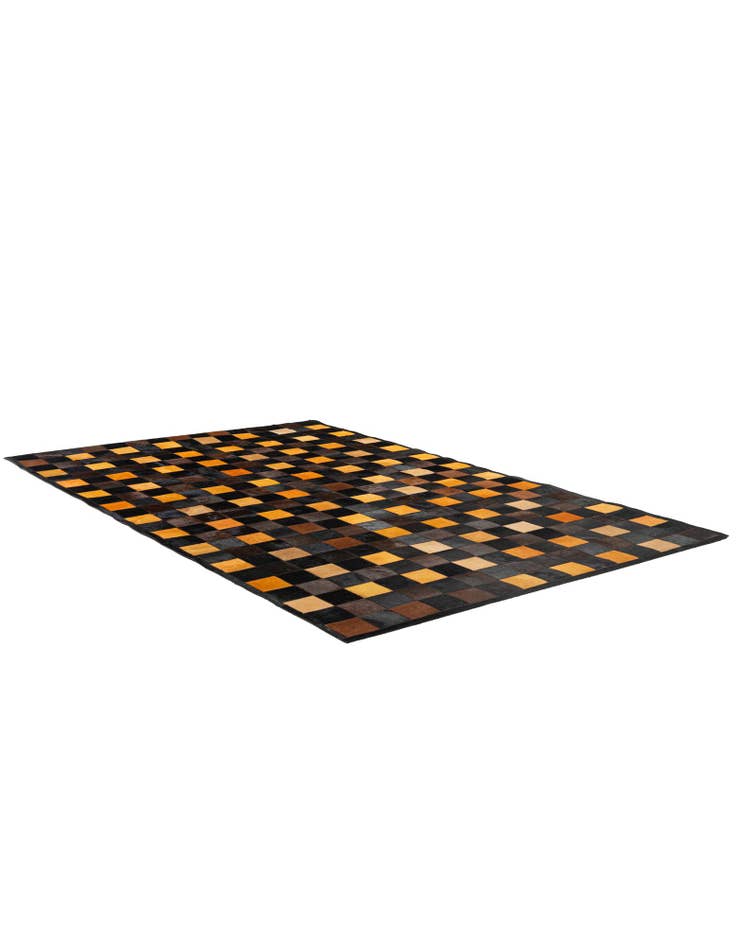 Detail image of  5' 2 x 8' Cowhide - Patchwork Rug