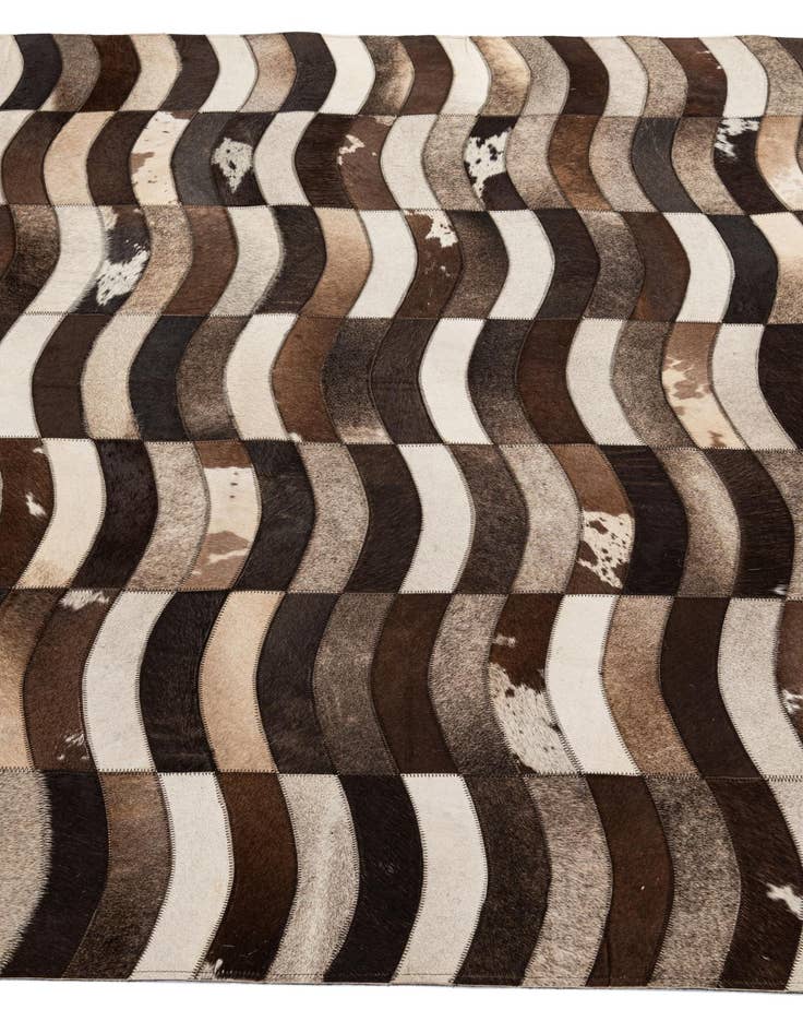 Detail image of  5' 1 x 7' 10 Cowhide - Patchwork Rug