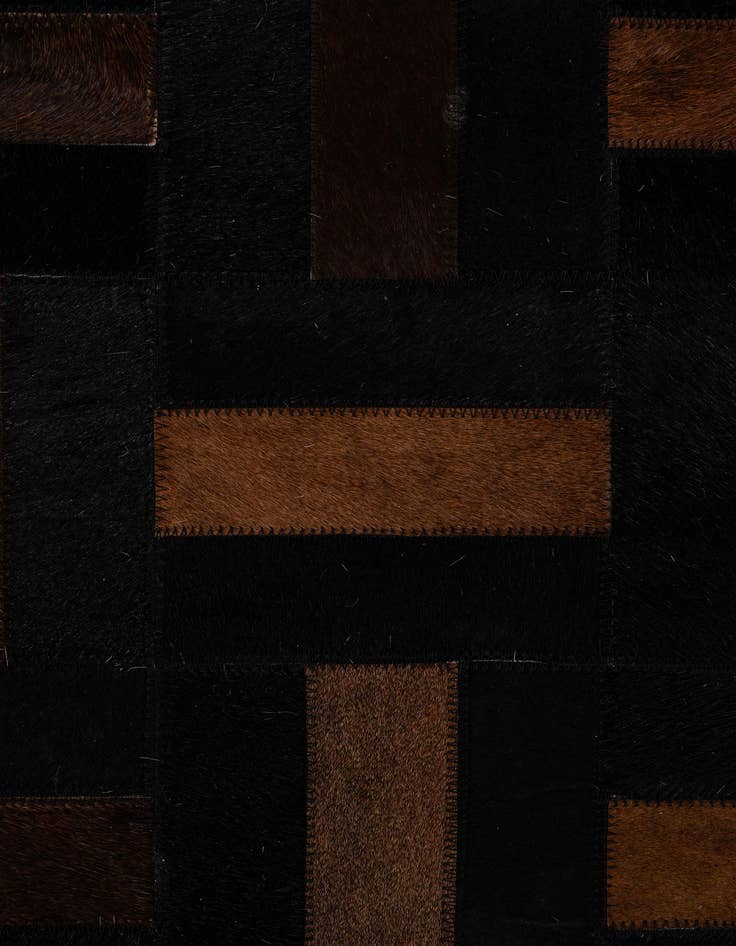 Detail image of  5' 3 x 8' 2 Cowhide - Patchwork Rug