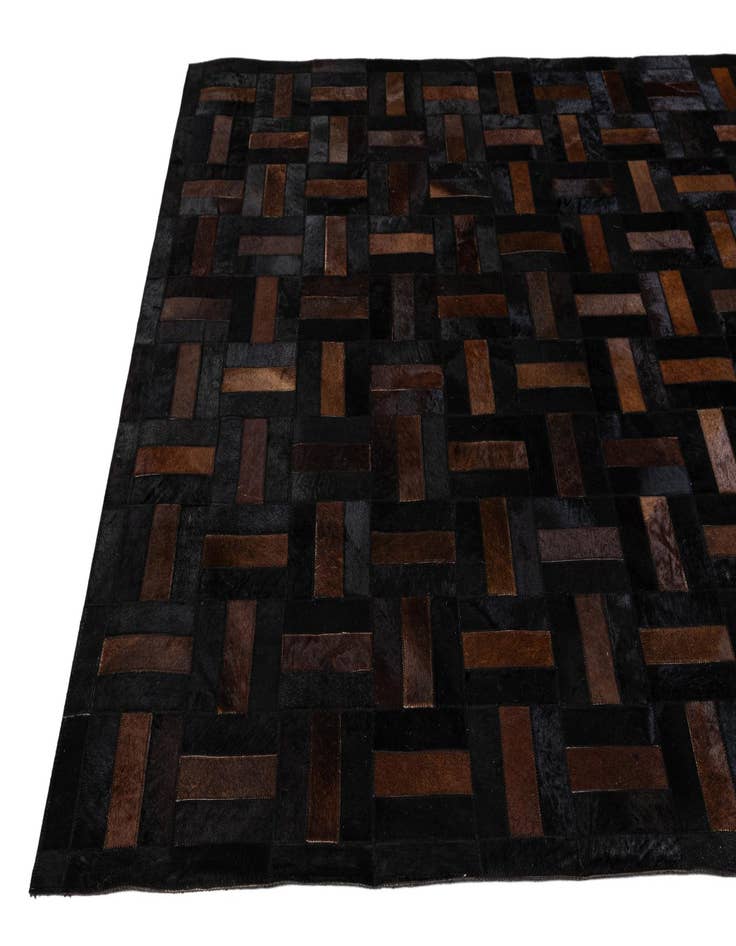 Detail image of  5' 3 x 8' 2 Cowhide - Patchwork Rug