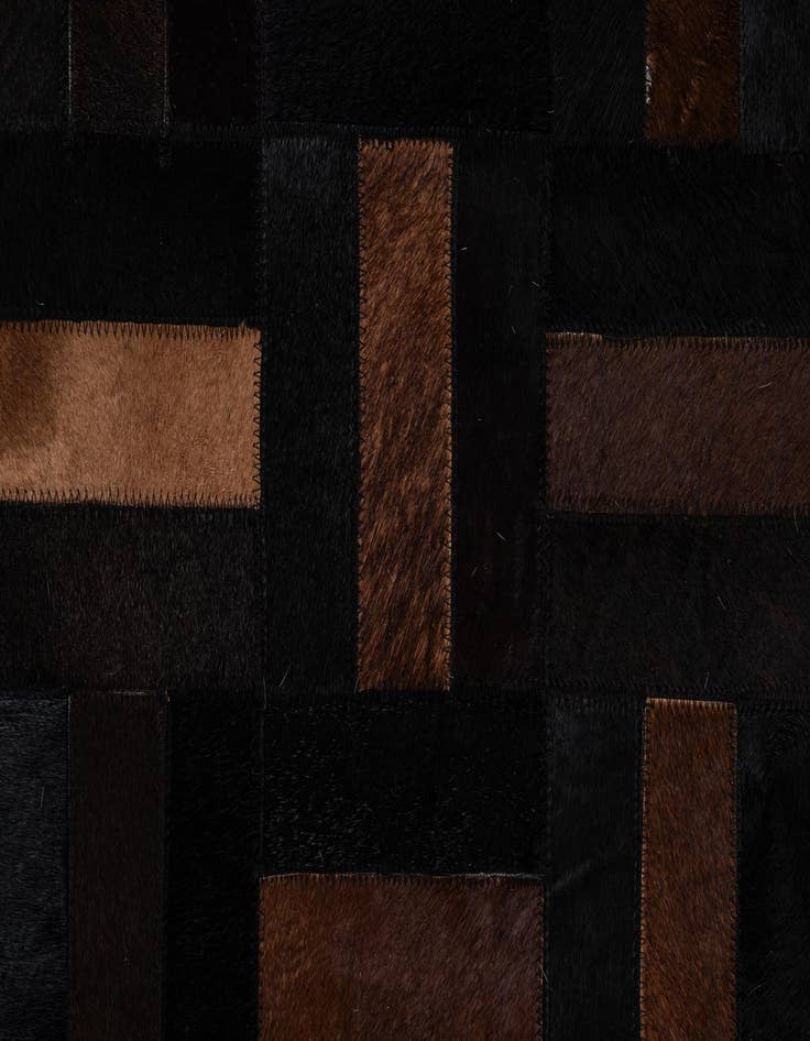 Detail image of  5' 3 x 8' 2 Cowhide - Patchwork Rug