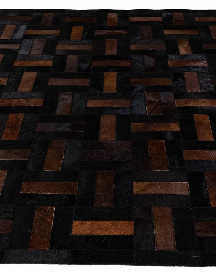 Detail image of  5' 3 x 8' 2 Cowhide - Patchwork Rug