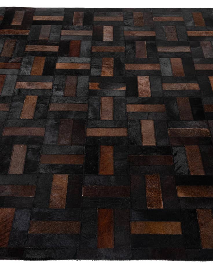 Detail image of  5' 3 x 8' 2 Cowhide - Patchwork Rug