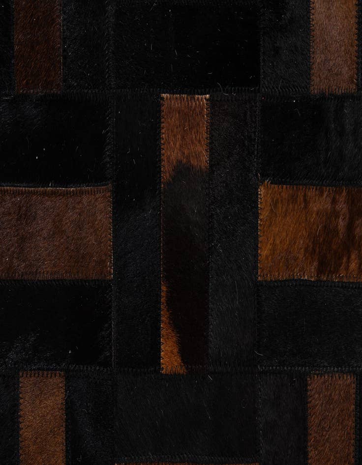 Detail image of  5' 3 x 8' 2 Cowhide - Patchwork Rug