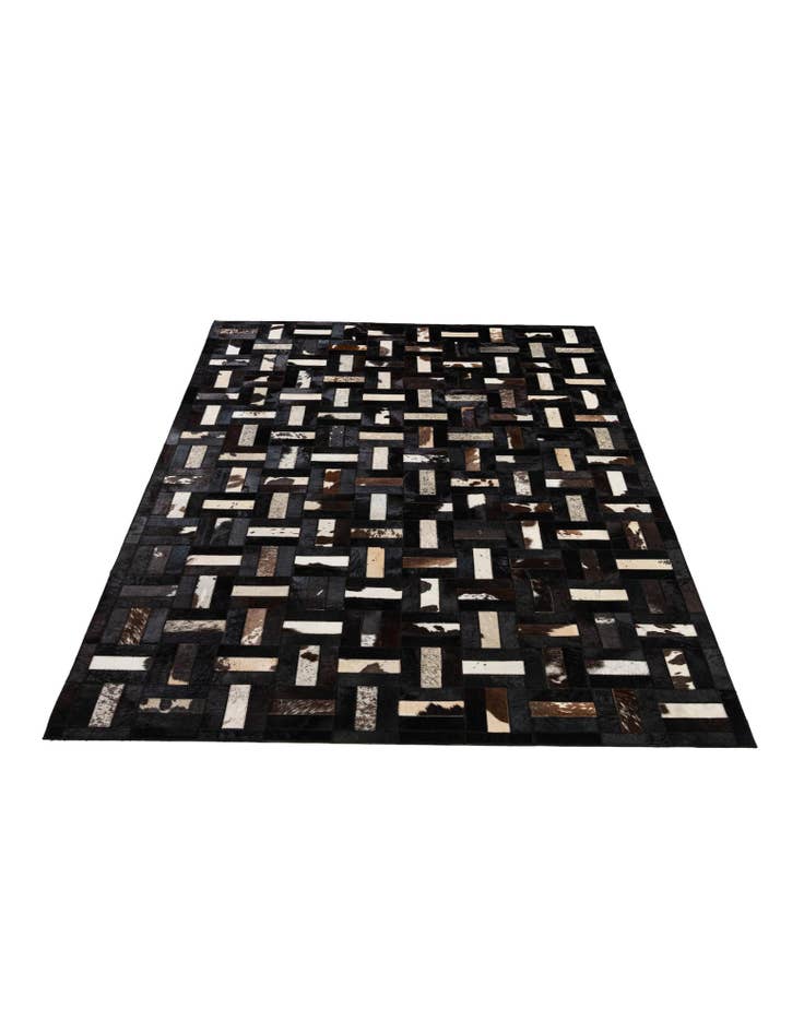 Detail image of  5' 3 x 8' 1 Cowhide - Patchwork Rug