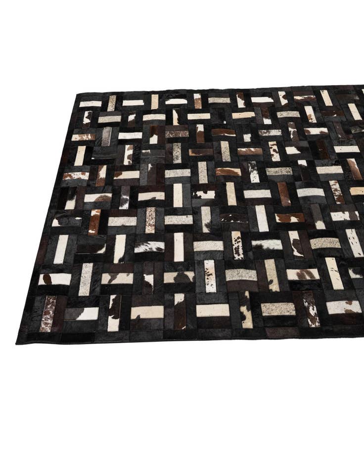 Detail image of  5' 3 x 8' 1 Cowhide - Patchwork Rug