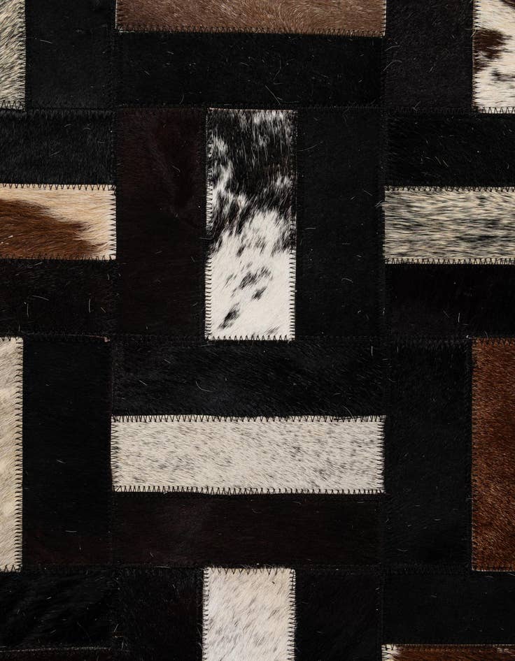 Detail image of  5' 3 x 8' 1 Cowhide - Patchwork Rug