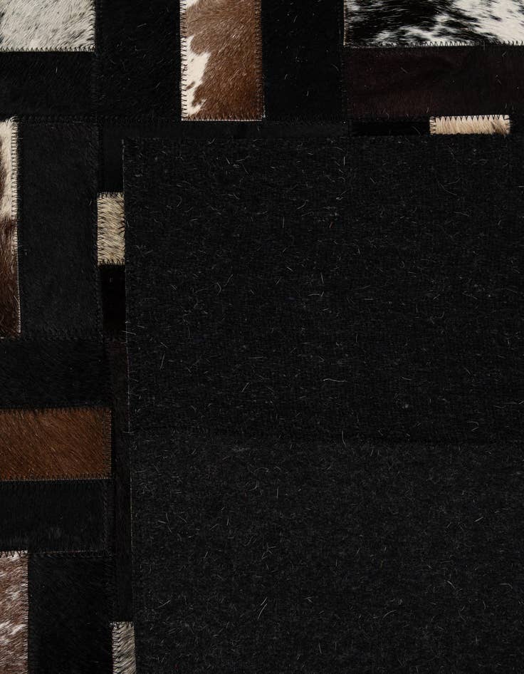 Detail image of  5' 3 x 8' 1 Cowhide - Patchwork Rug