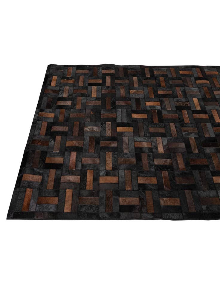 Detail image of  5' 3 x 8' 2 Cowhide - Patchwork Rug