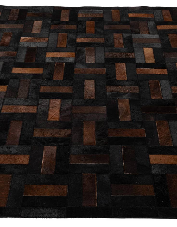 Detail image of  5' 3 x 8' 2 Cowhide - Patchwork Rug