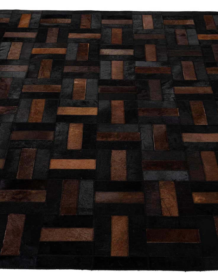 Detail image of  5' 3 x 8' 1 Cowhide - Patchwork Rug