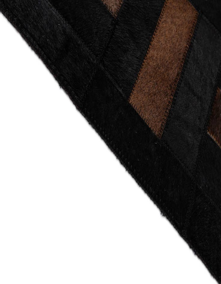 Detail image of  5' 3 x 8' 1 Cowhide - Patchwork Rug