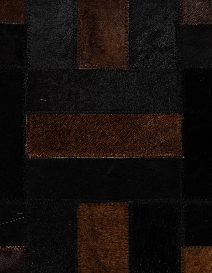 Detail image of  5' 3 x 8' 1 Cowhide - Patchwork Rug