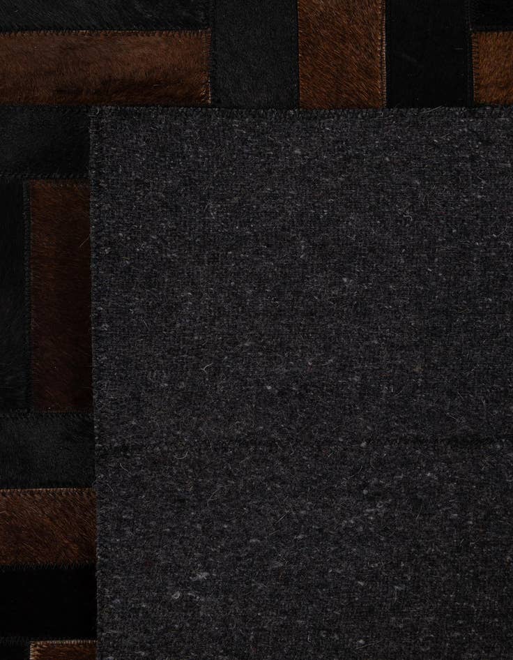 Detail image of  5' 3 x 8' 1 Cowhide - Patchwork Rug