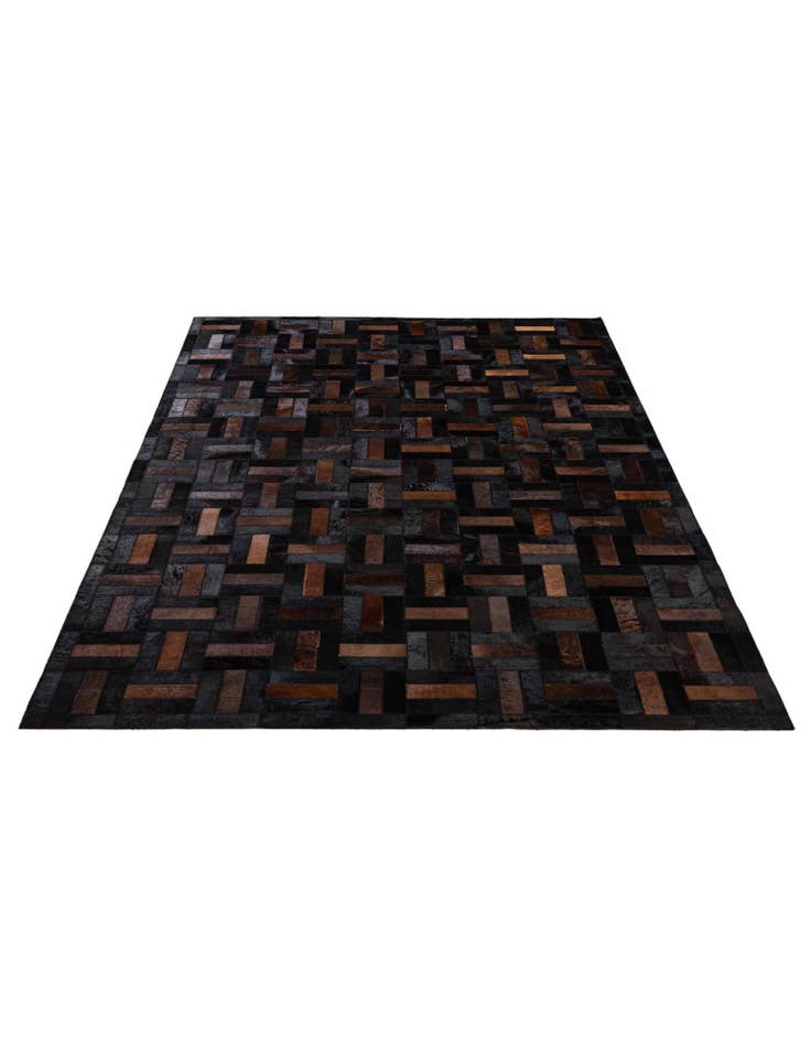 Detail image of  5' 2 x 8' 1 Cowhide - Patchwork Rug
