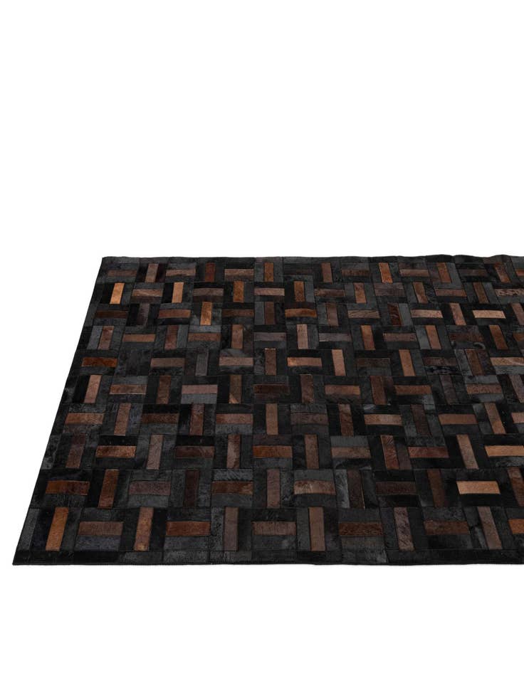 Detail image of  5' 2 x 8' 1 Cowhide - Patchwork Rug