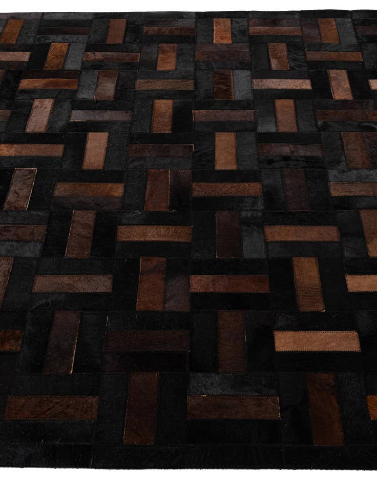 Detail image of  5' 2 x 8' 1 Cowhide - Patchwork Rug