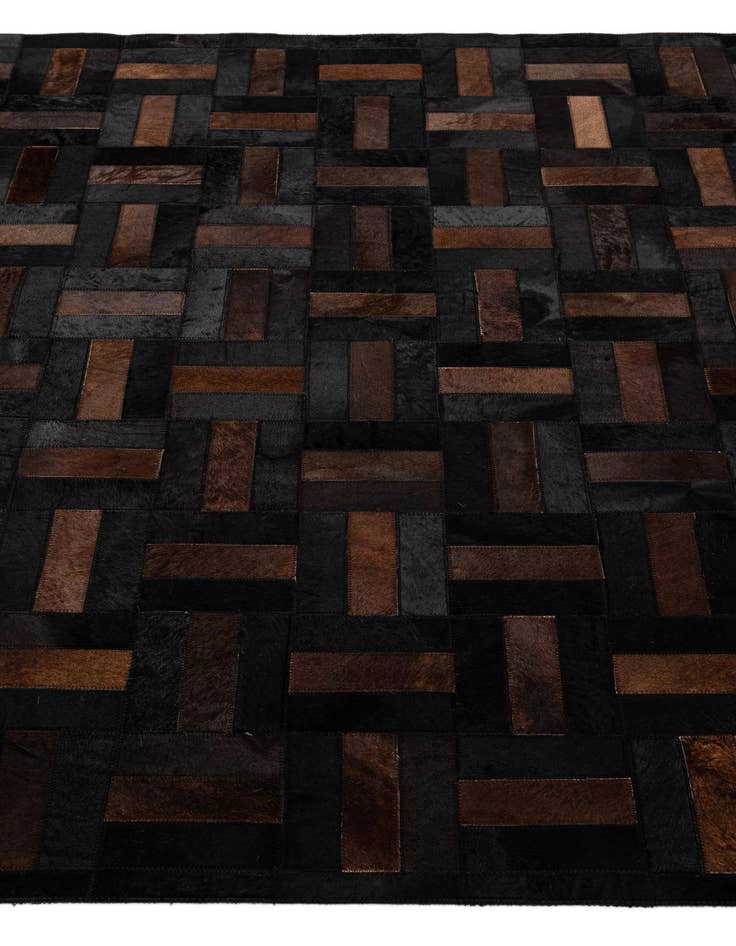 Detail image of  5' 3 x 8' 2 Cowhide - Patchwork Rug