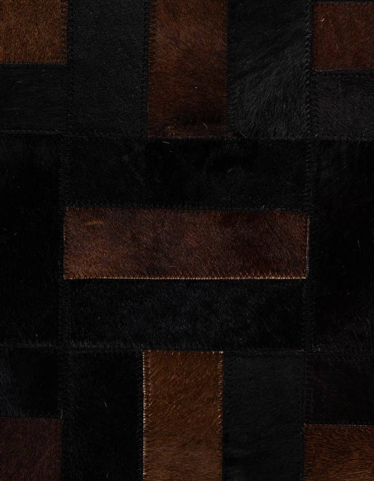 Detail image of  5' 3 x 8' 2 Cowhide - Patchwork Rug