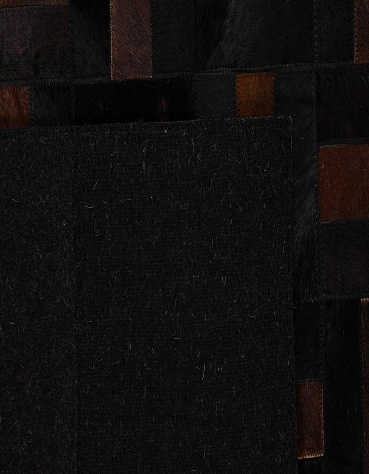 Detail image of  5' 3 x 8' 2 Cowhide - Patchwork Rug