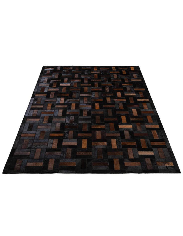 Detail image of  5' 3 x 8' 1 Cowhide - Patchwork Rug