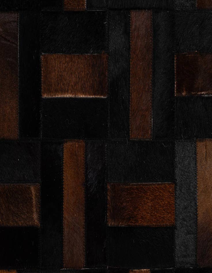 Detail image of  5' 3 x 8' 1 Cowhide - Patchwork Rug