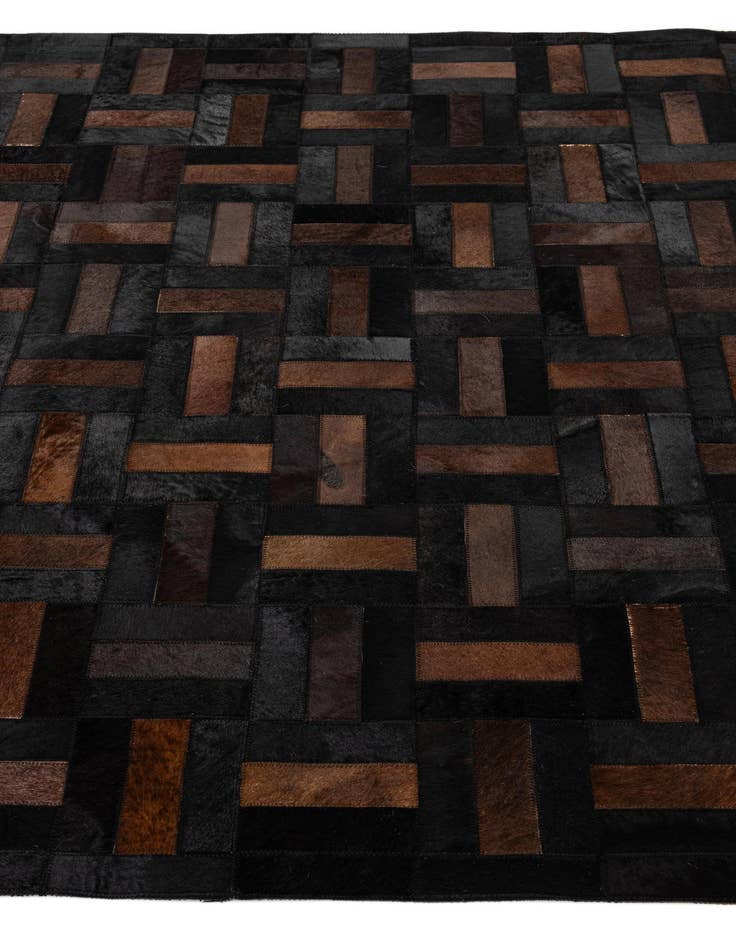 Detail image of  5' 3 x 8' 1 Cowhide - Patchwork Rug