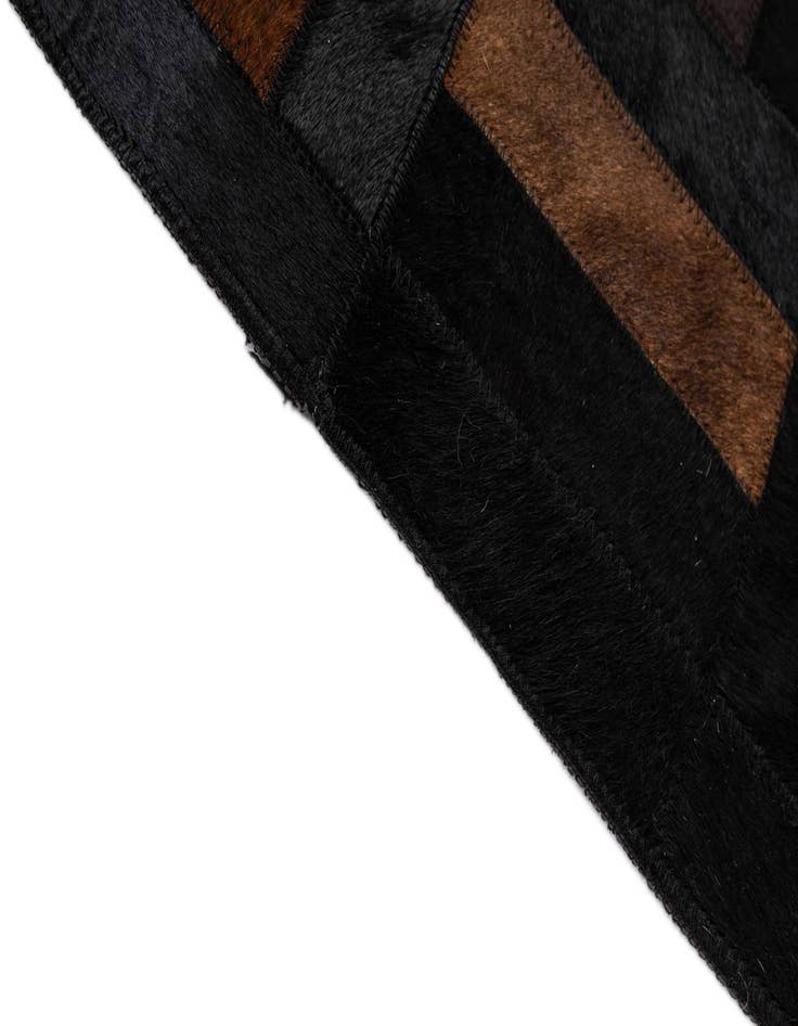 Detail image of  5' 3 x 8' 1 Cowhide - Patchwork Rug