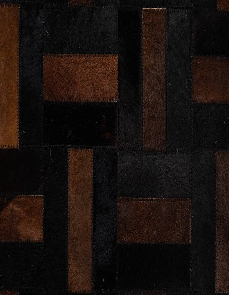 Detail image of  5' 3 x 8' 1 Cowhide - Patchwork Rug